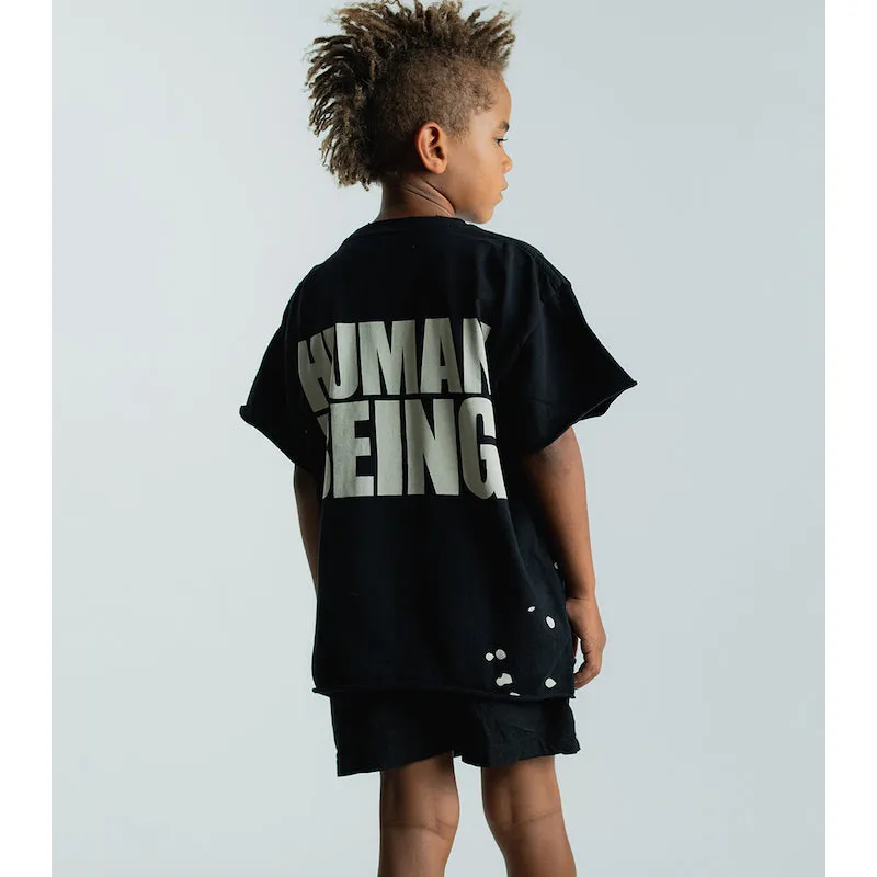 NUNUNU Only Human T-shirt Black