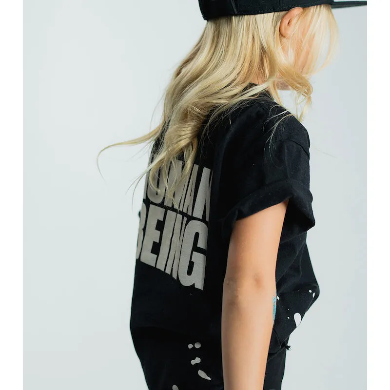 NUNUNU Only Human T-shirt Black