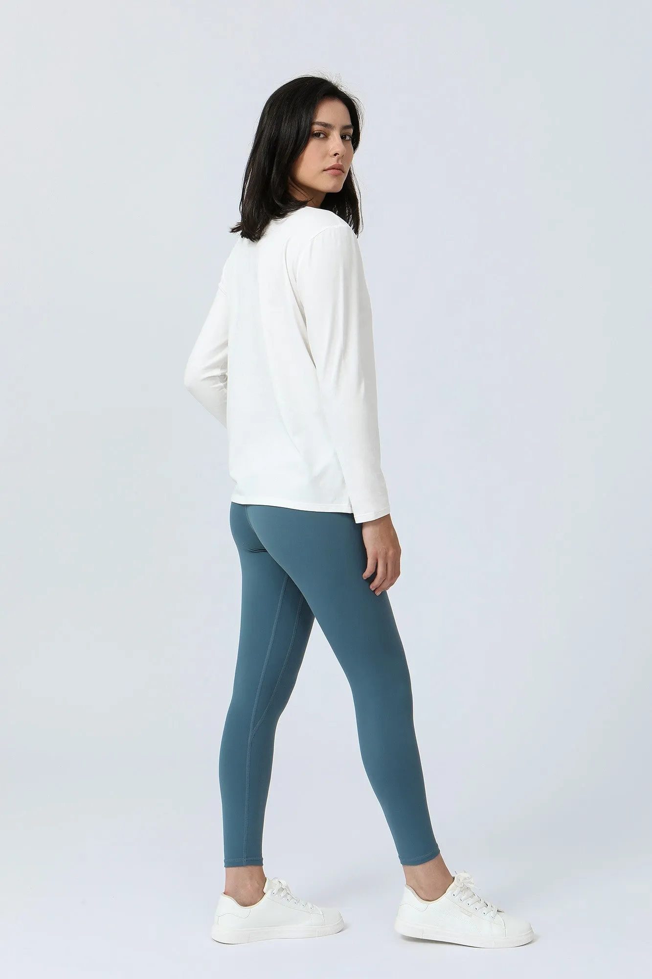 One Shoulder Strap Long Sleeve Shirt