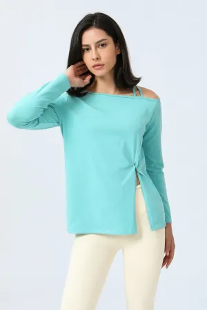One Shoulder Strap Long Sleeve Shirt