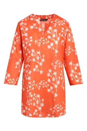 Orange Petite Floral Tunic
