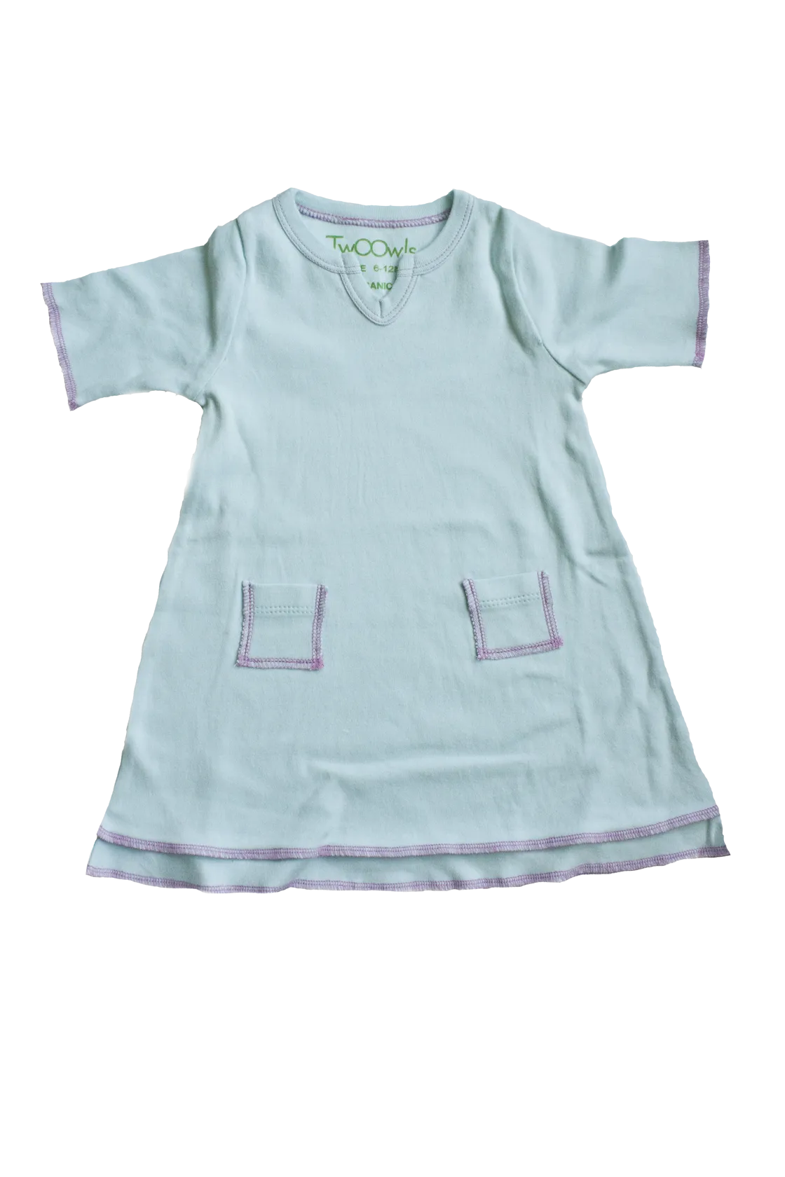 Organic Blue Baby Tunic Pocket Dress