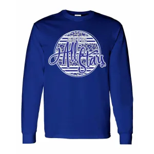 Ortiz All-Stars - Animal Print Stripe Circle Long Sleeve T-Shirt