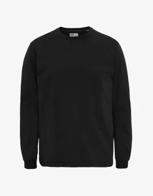 Oversized Organic LS T-shirt - Deep Black