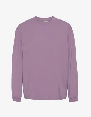Oversized Organic LS T-shirt - Pearly Purple