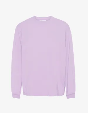 Oversized Organic LS T-shirt - Soft Lavender