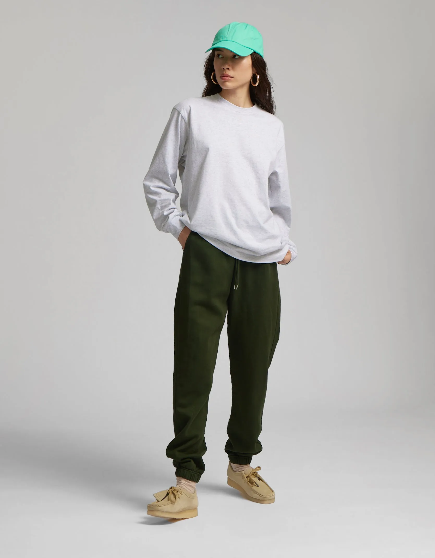 Oversized Organic LS T-shirt - Soft Lavender