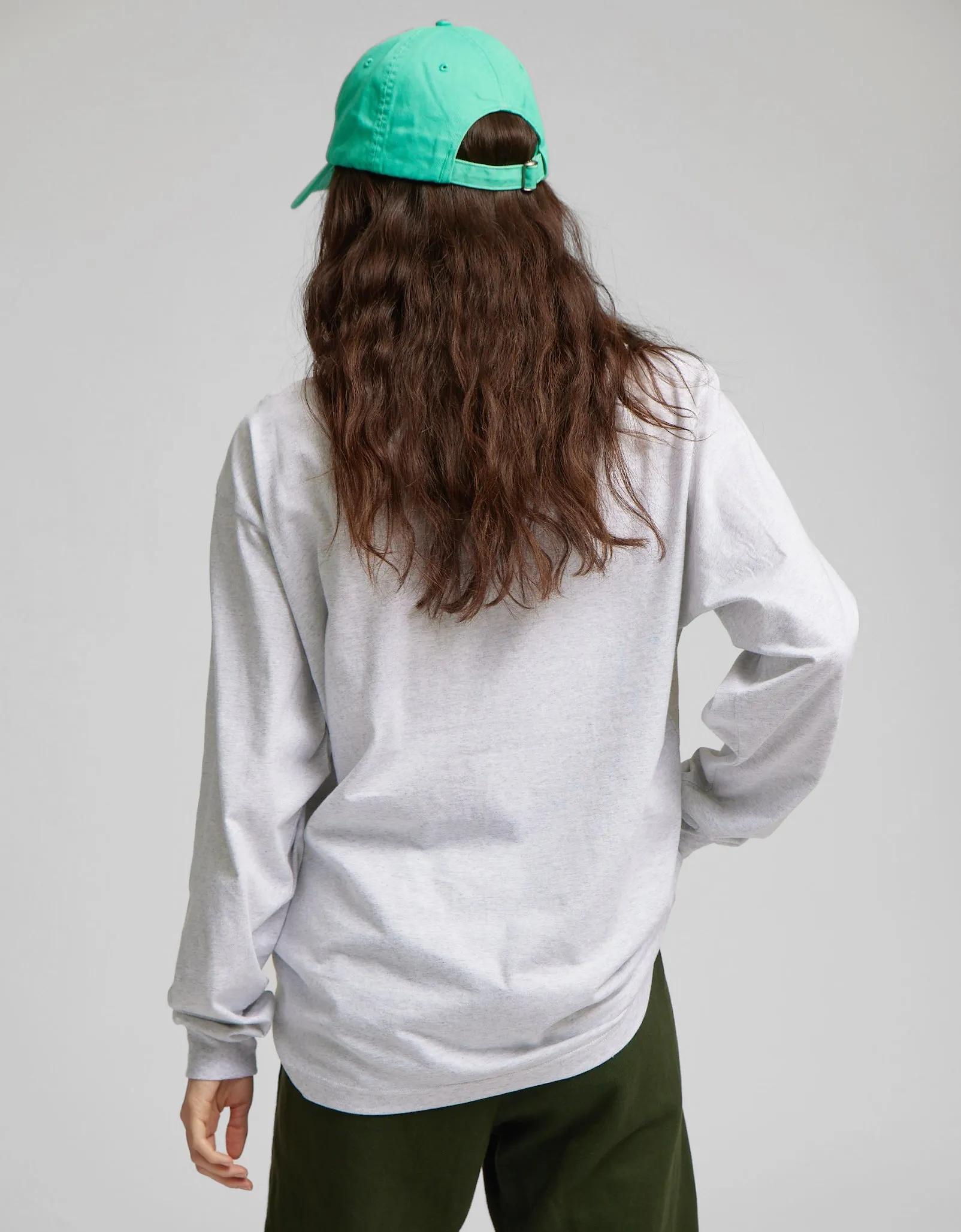 Oversized Organic LS T-shirt - Soft Lavender