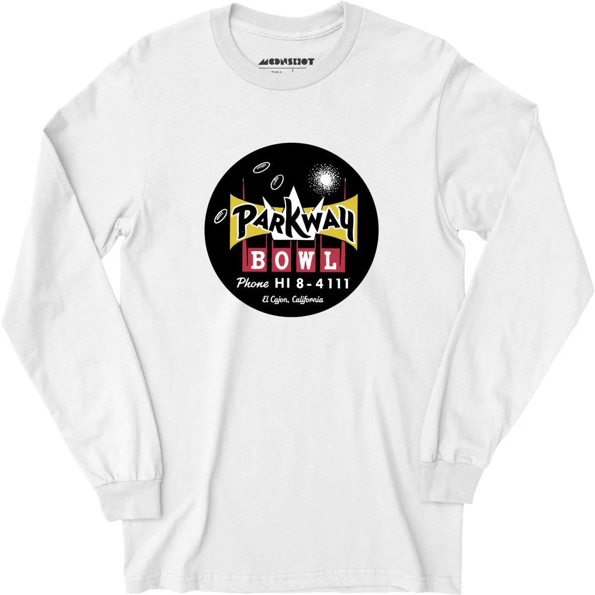 Parkway Bowl - El Cajon, CA - Vintage Bowling Alley - Long Sleeve T-Shirt