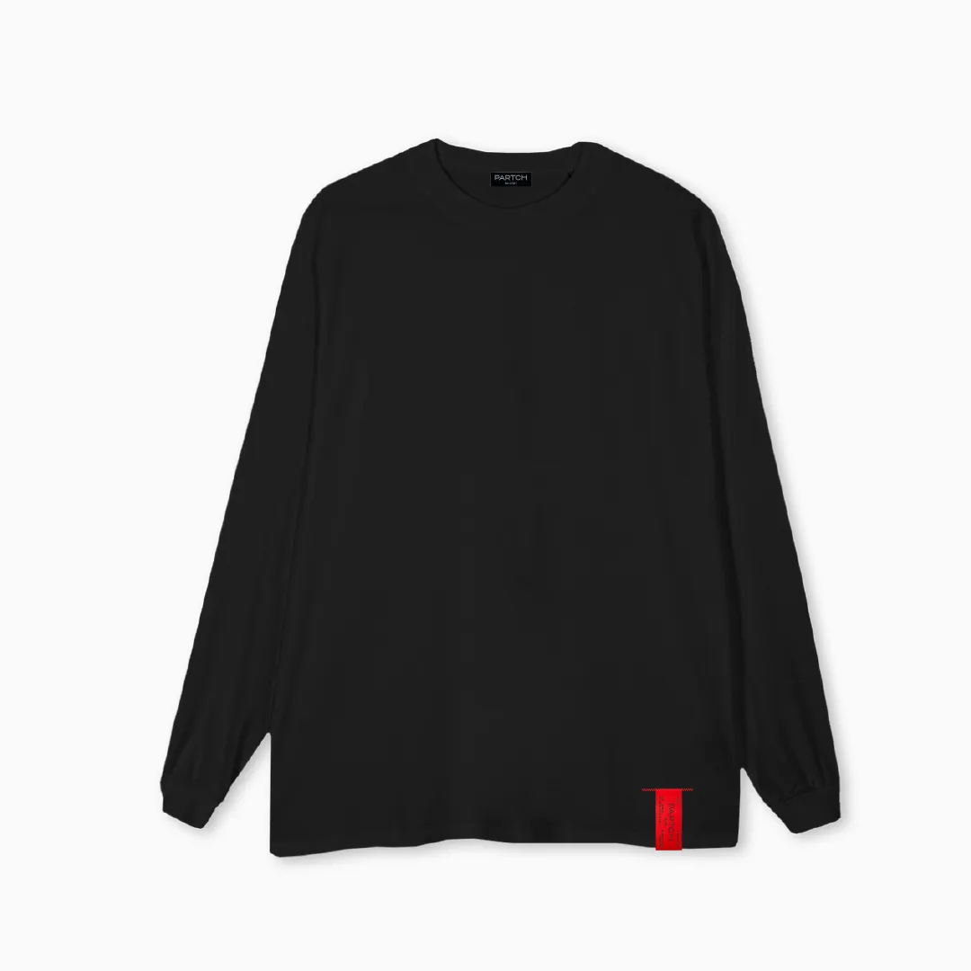 PARTCH Must L/S T-Shirt Oversized Black Organic Cotton
