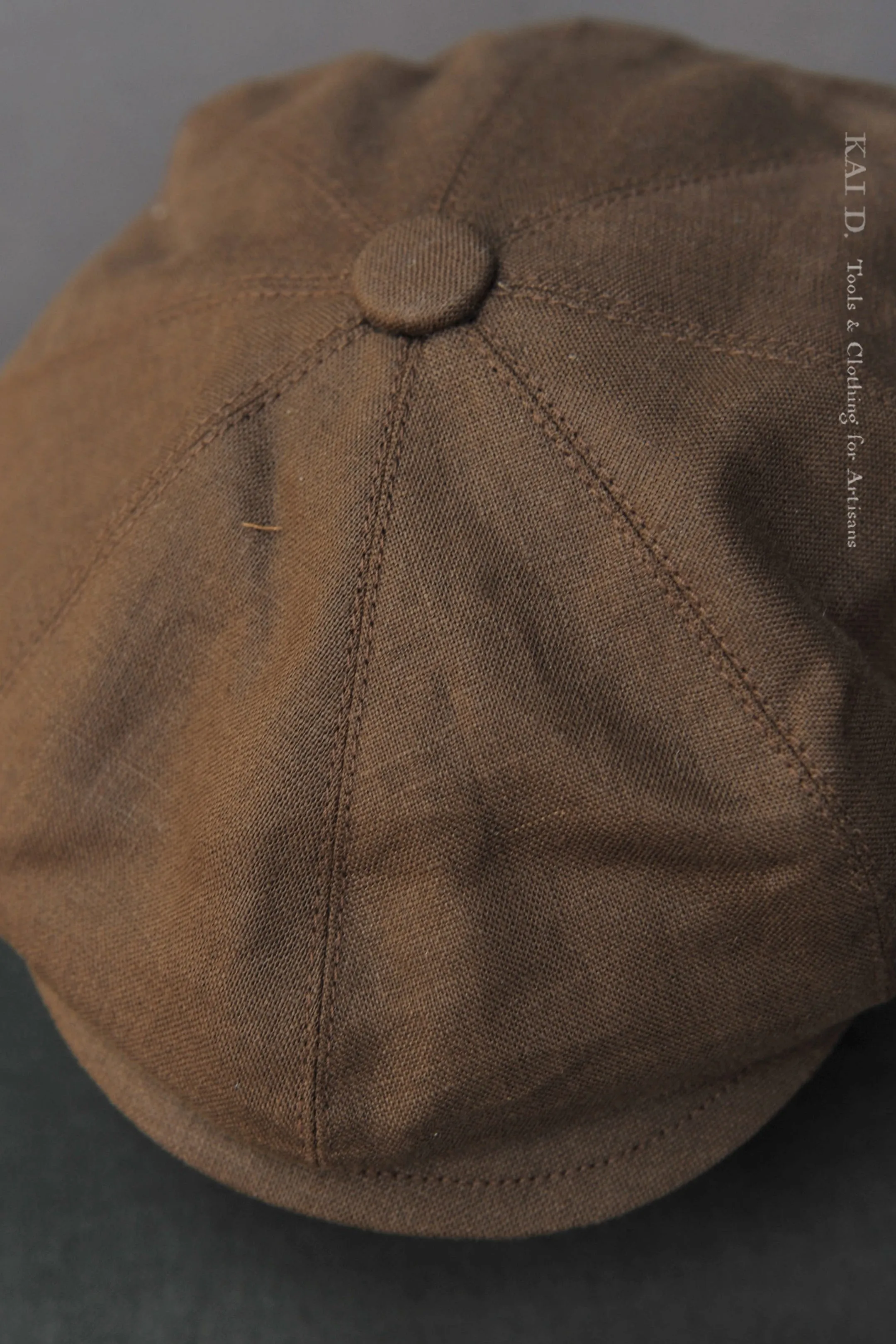 Peaky Hat - Brown Linen - M, L, XL
