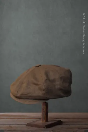 Peaky Hat - Brown Linen - M, L, XL