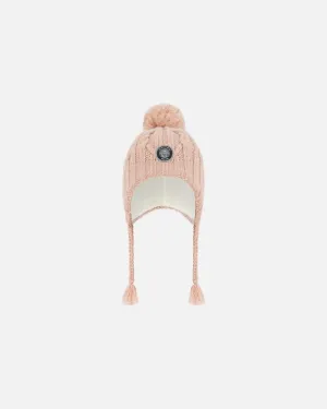 Peruvian Knit Hat Light Pink