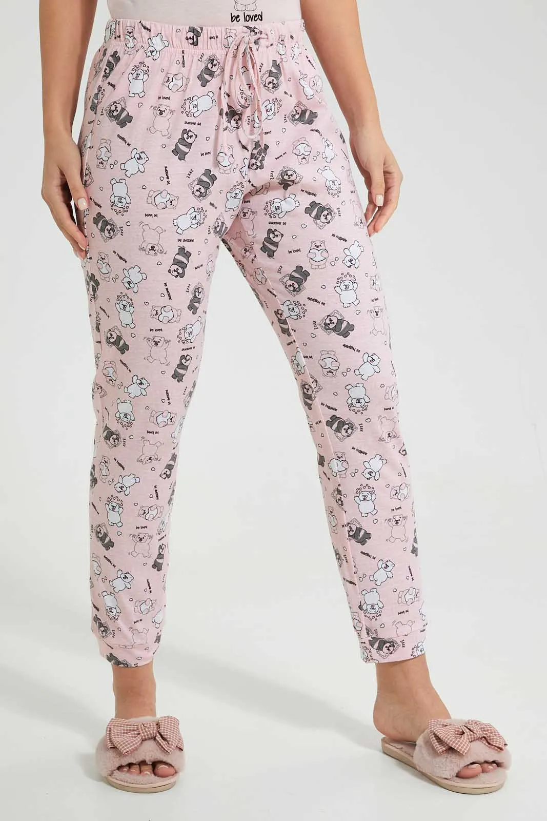 Pink Bearly Pyjama Set (2 Piece)