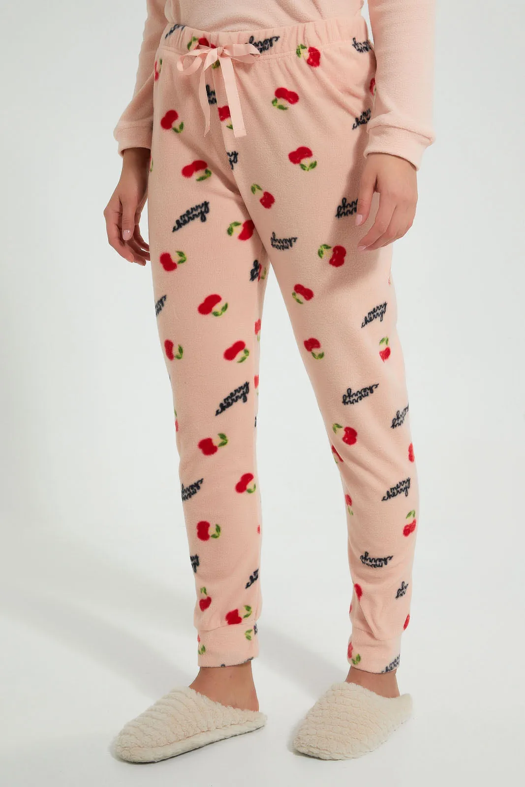 Pink Cheery Print Pyjama Set (2 Piece)