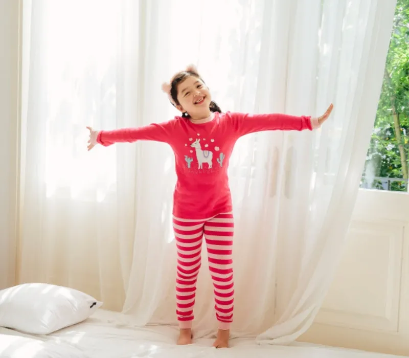 Pink Llama Long Sleeve Pajama