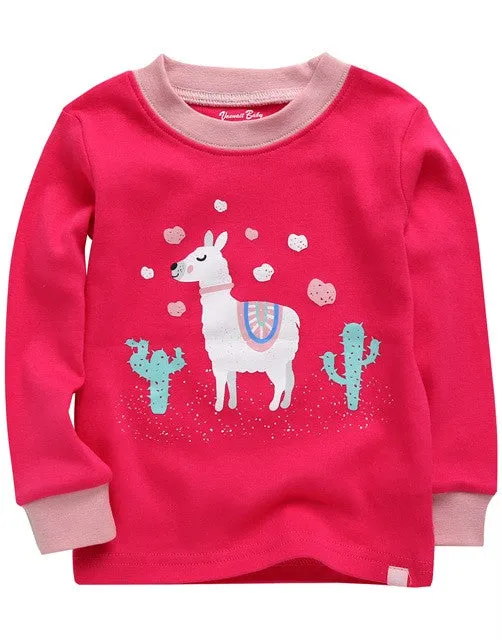 Pink Llama Long Sleeve Pajama