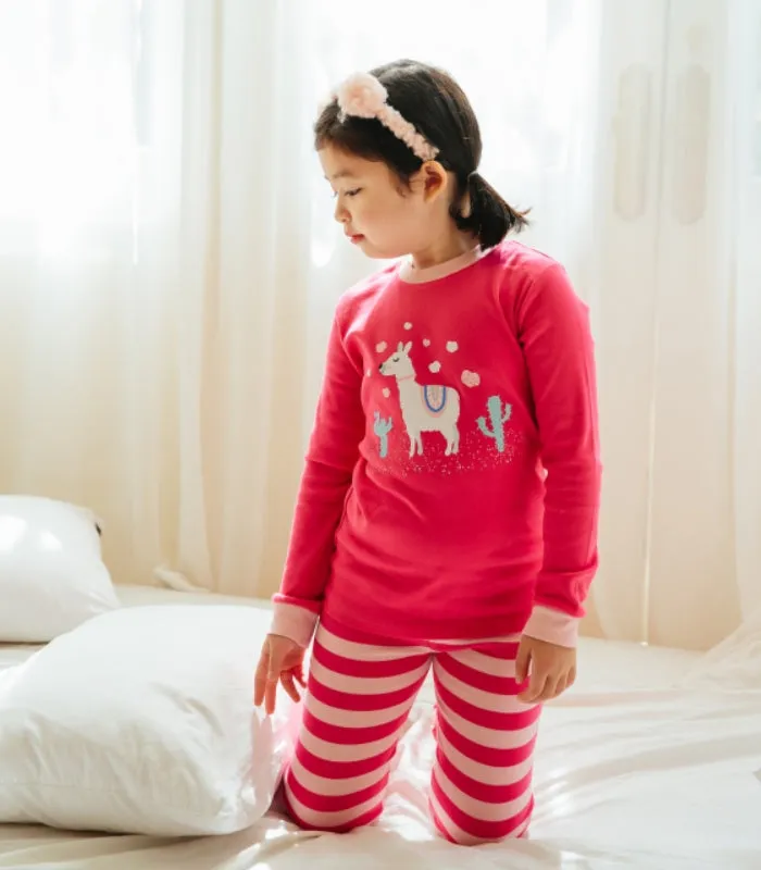 Pink Llama Long Sleeve Pajama