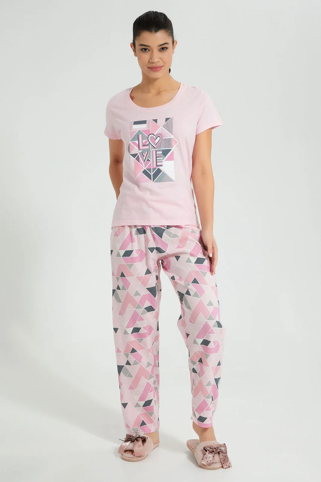 Pink Love Pyjama Set (2 Piece)