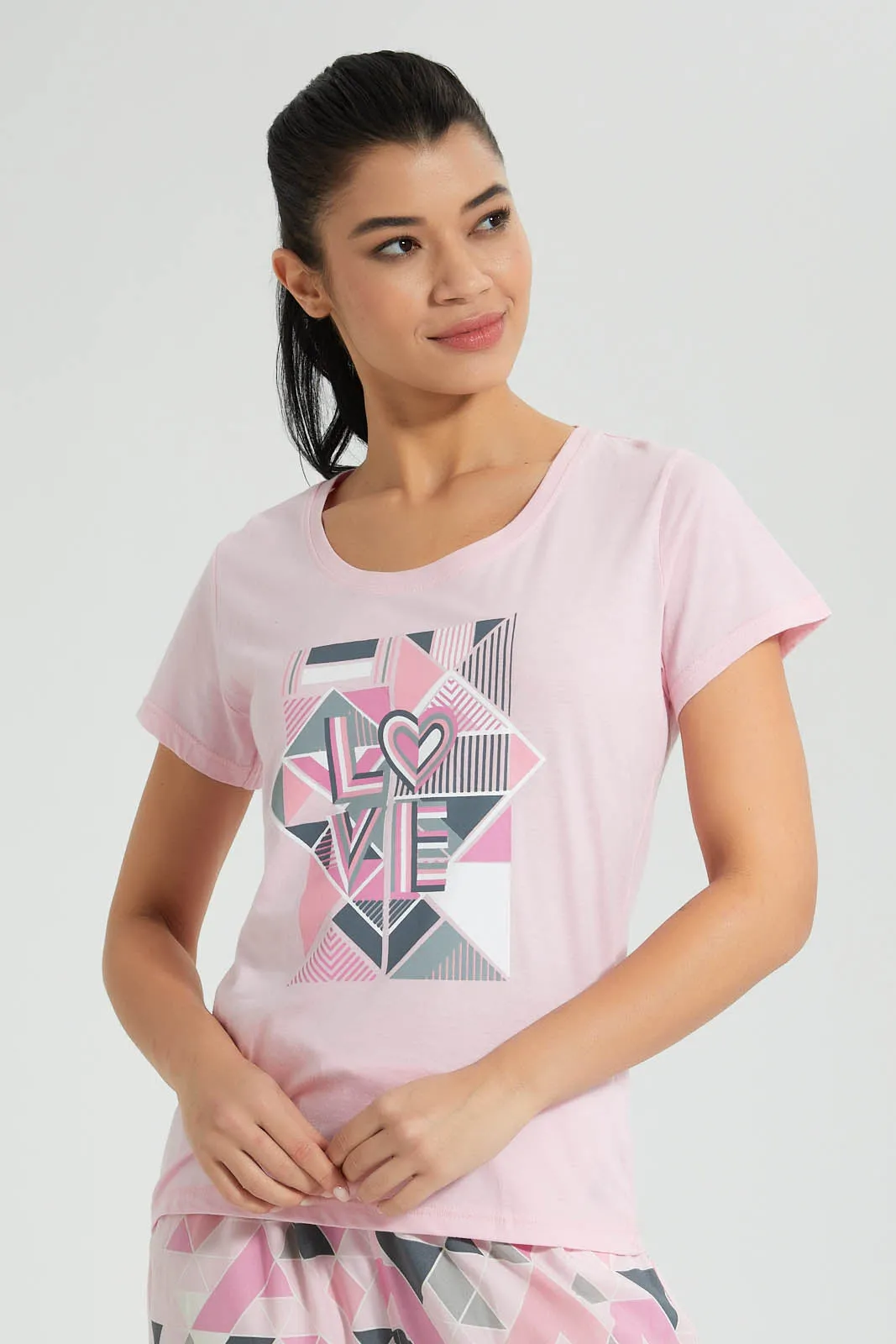 Pink Love Pyjama Set (2 Piece)