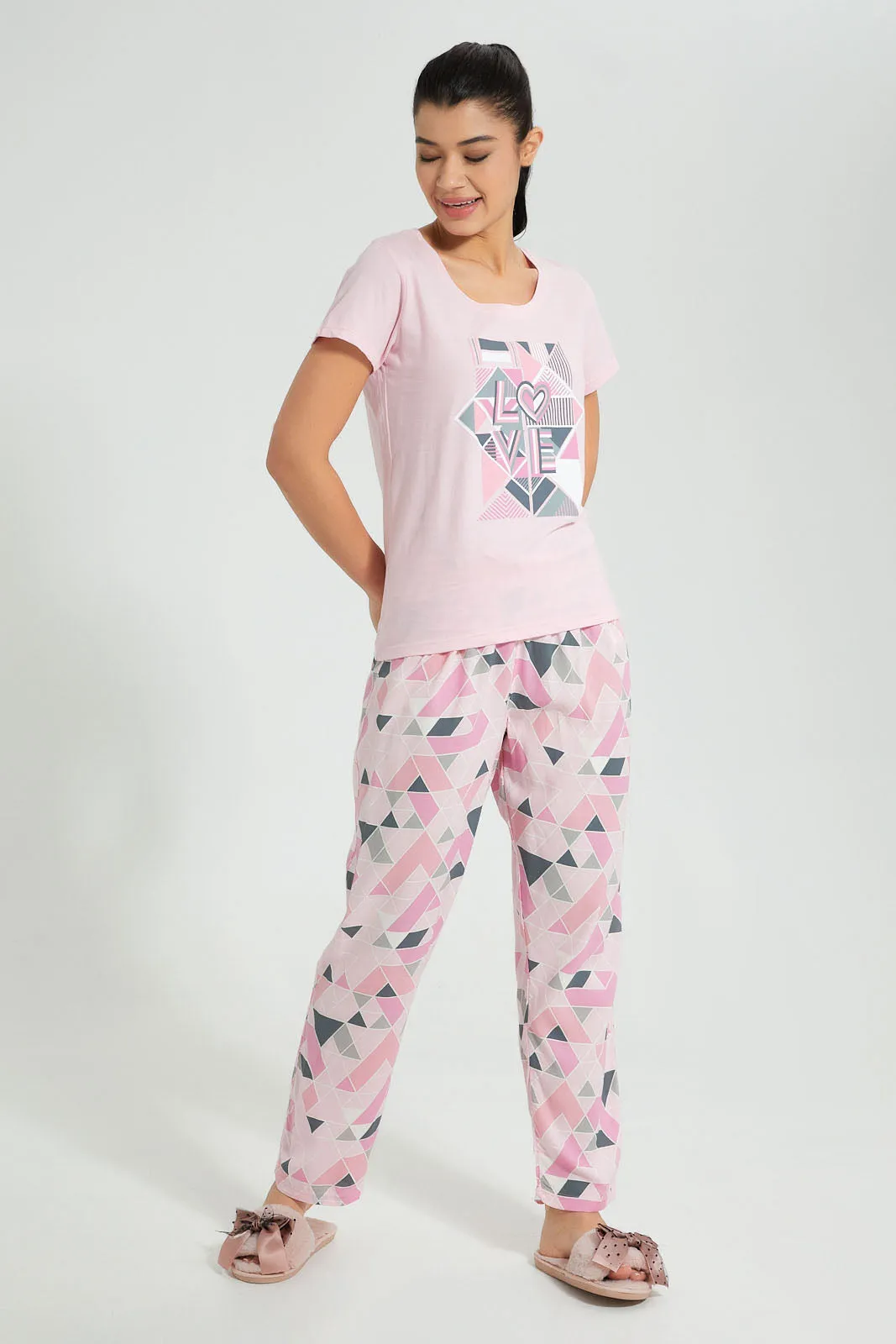 Pink Love Pyjama Set (2 Piece)