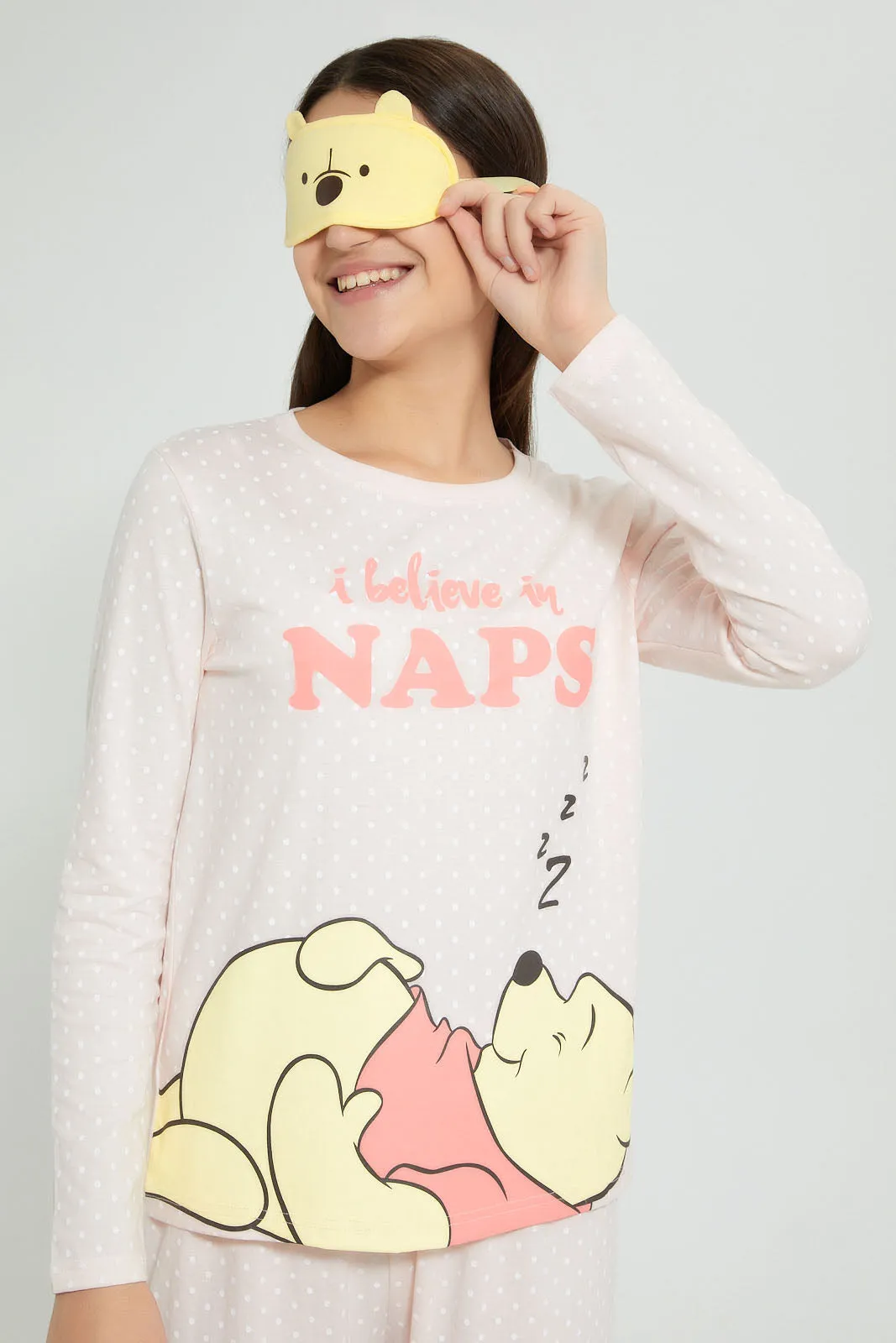 Pink Winnie The Pooh Pajama Set (3 Piece)