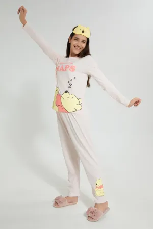 Pink Winnie The Pooh Pajama Set (3 Piece)