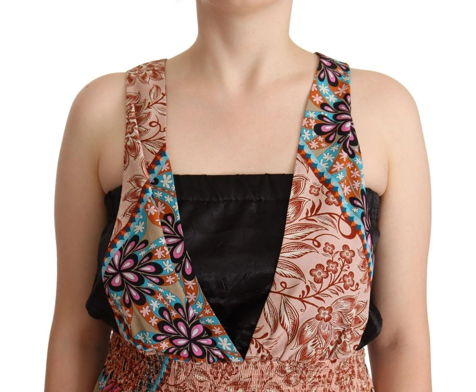 Pinko Multicolor Viscose Floral Print Women Jumpsuit