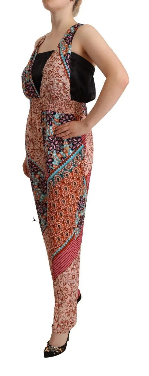 Pinko Multicolor Viscose Floral Print Women Jumpsuit