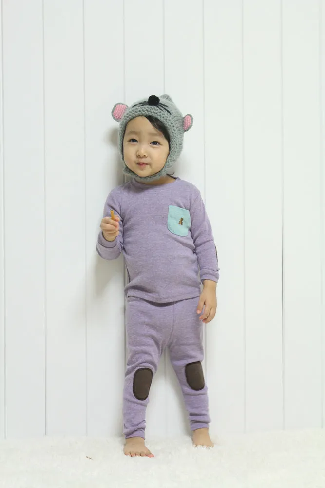 Pocket Purple Patch Long Sleeve Pajamas