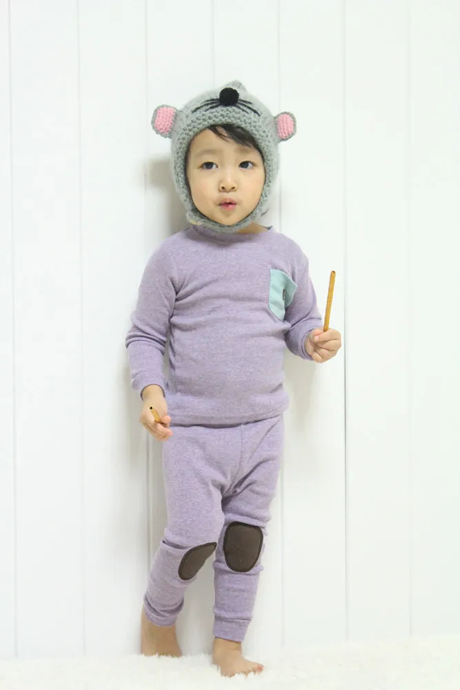 Pocket Purple Patch Long Sleeve Pajamas