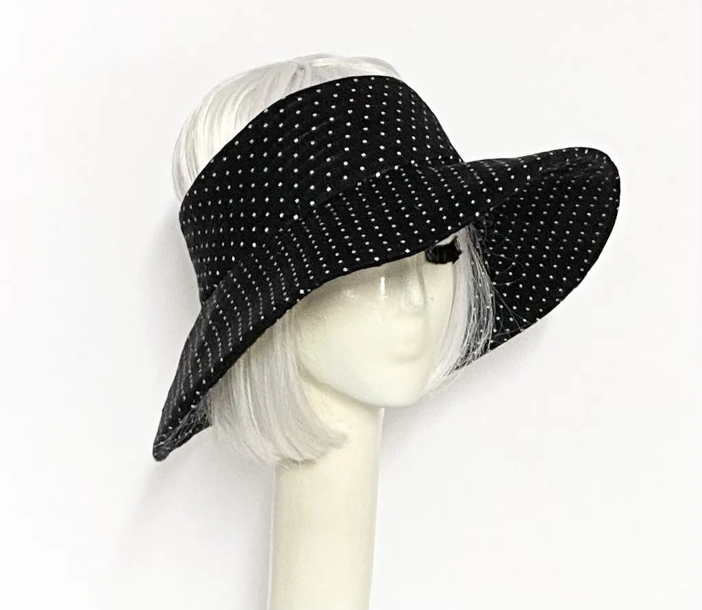 Polka Dot Sun Visor Hat