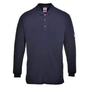 Portwest Flame Resistant Anti-Static Long Sleeve Polo Shirt (FR10)