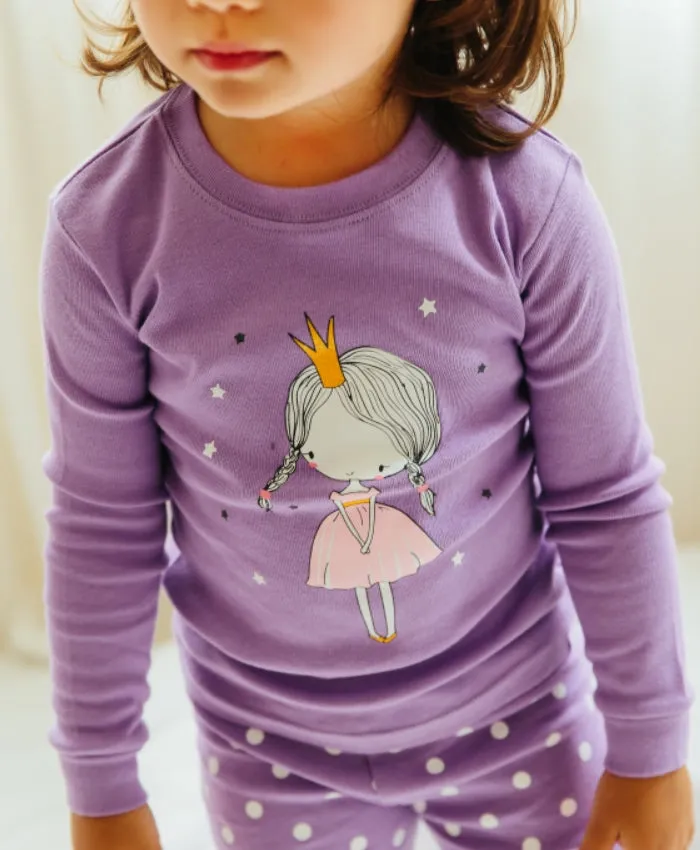 Princess Purple Long Sleeve Pajama