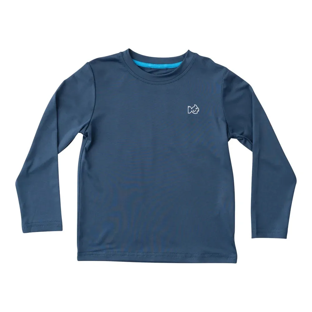 PRODOH Kid's Pro Performance Long Sleeve Fishing T-shirt with Pier Art