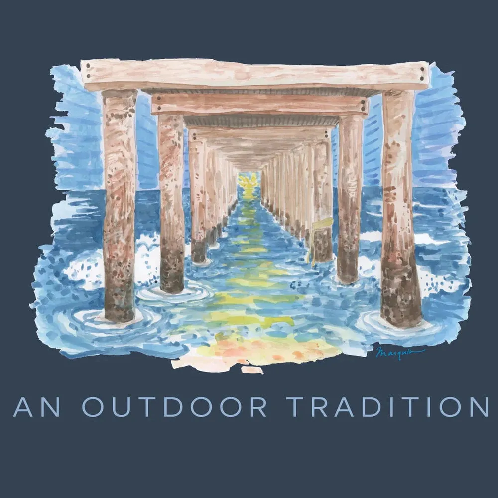 PRODOH Kid's Pro Performance Long Sleeve Fishing T-shirt with Pier Art