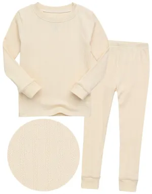 Punching Beige Long Sleeve Pajama