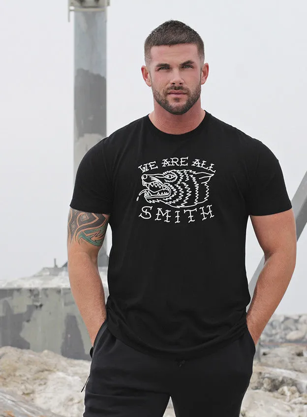 "WAAS Wolf" short sleeve black t-shirt