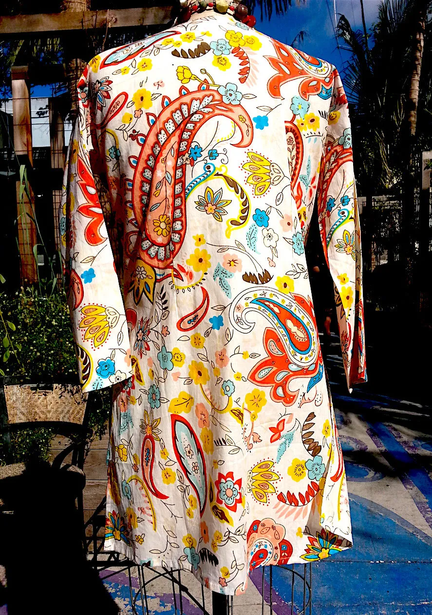 Raja Cotton Tunic Paisley Spice