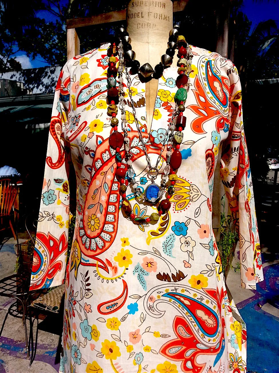 Raja Cotton Tunic Paisley Spice