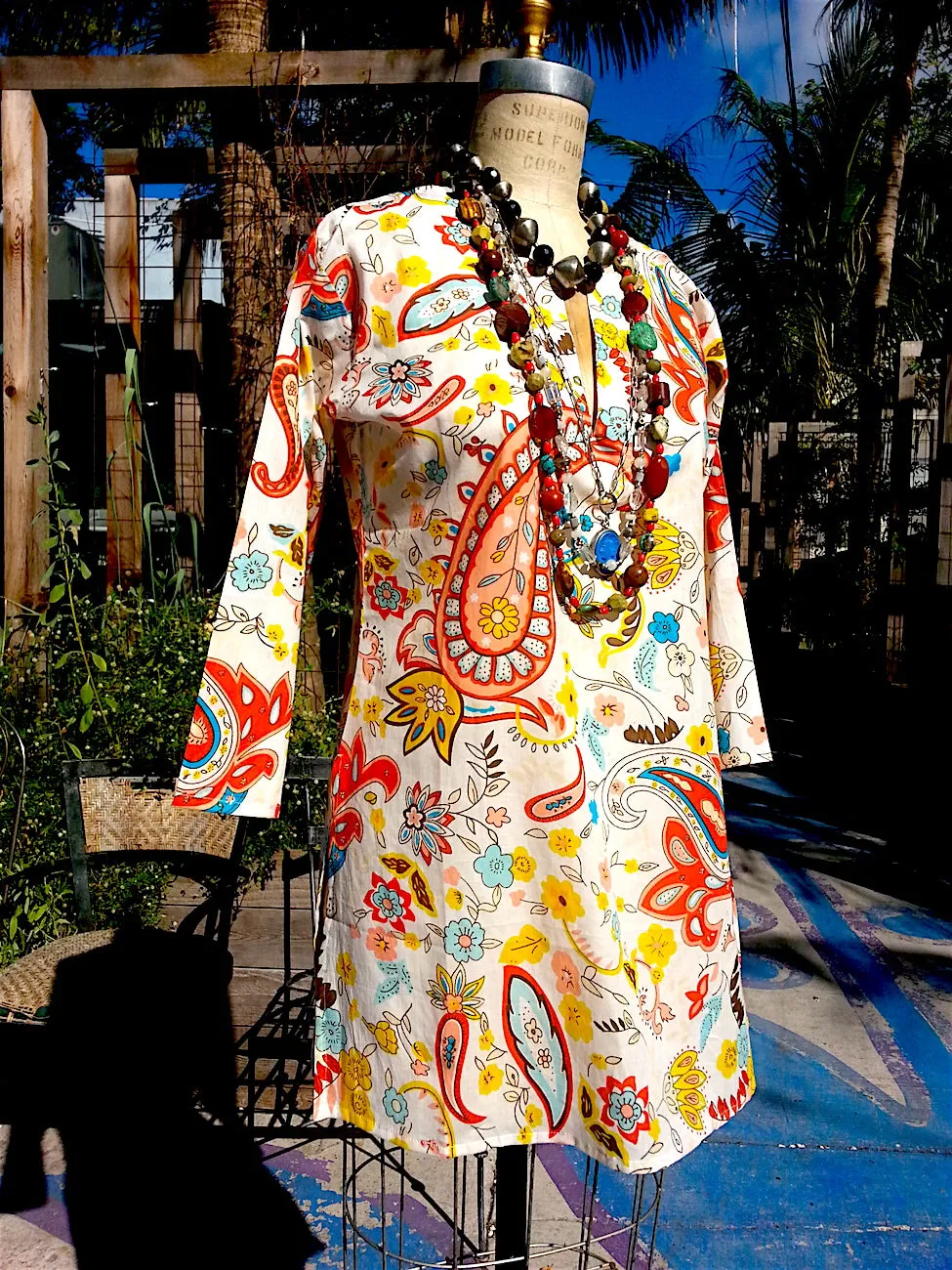 Raja Cotton Tunic Paisley Spice