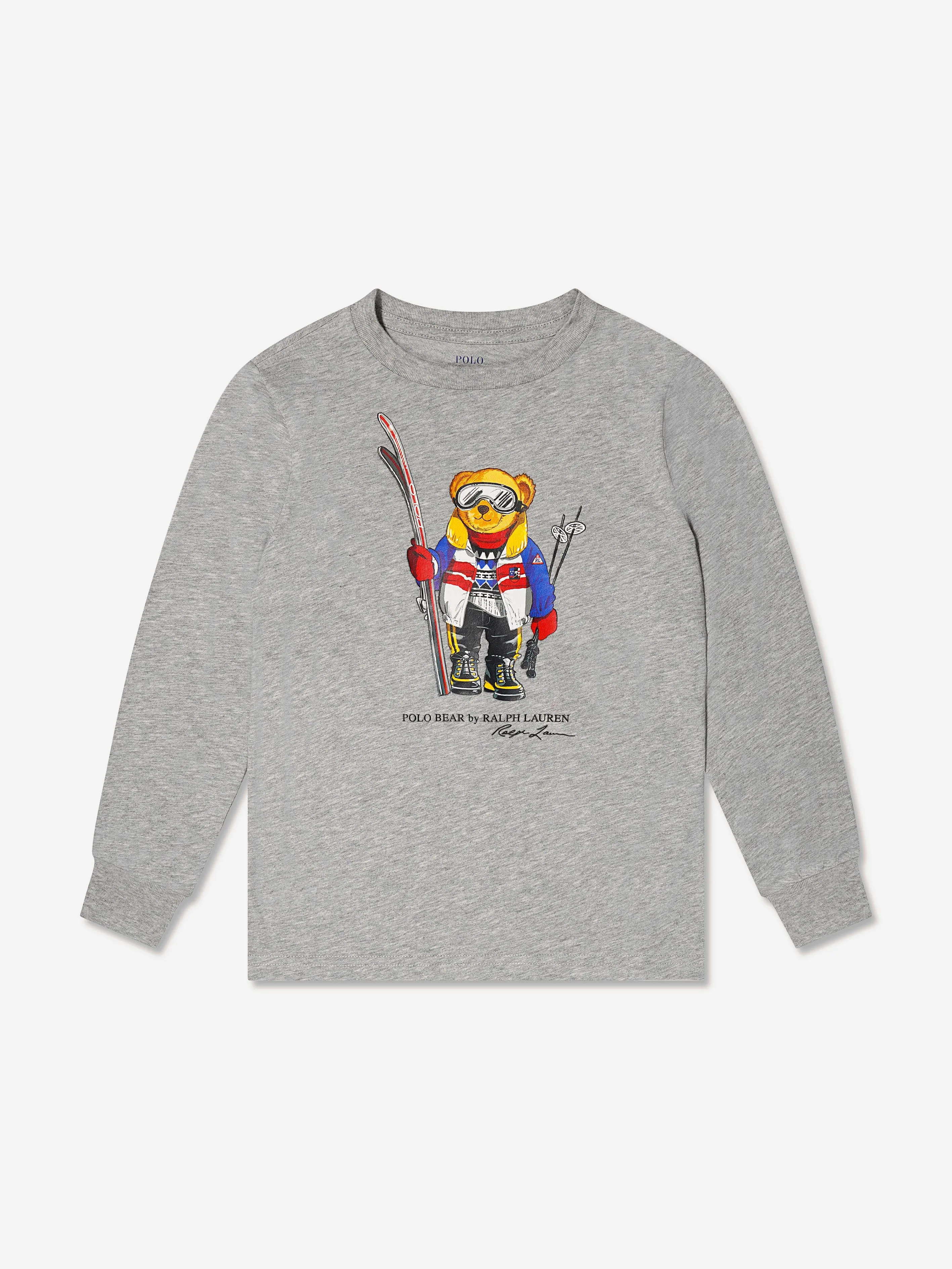 Ralph Lauren Boys Long Sleeve Ski Bear T-Shirt