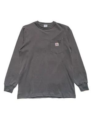 Randy's Garments Long-Sleeve Pocket Tee Grey