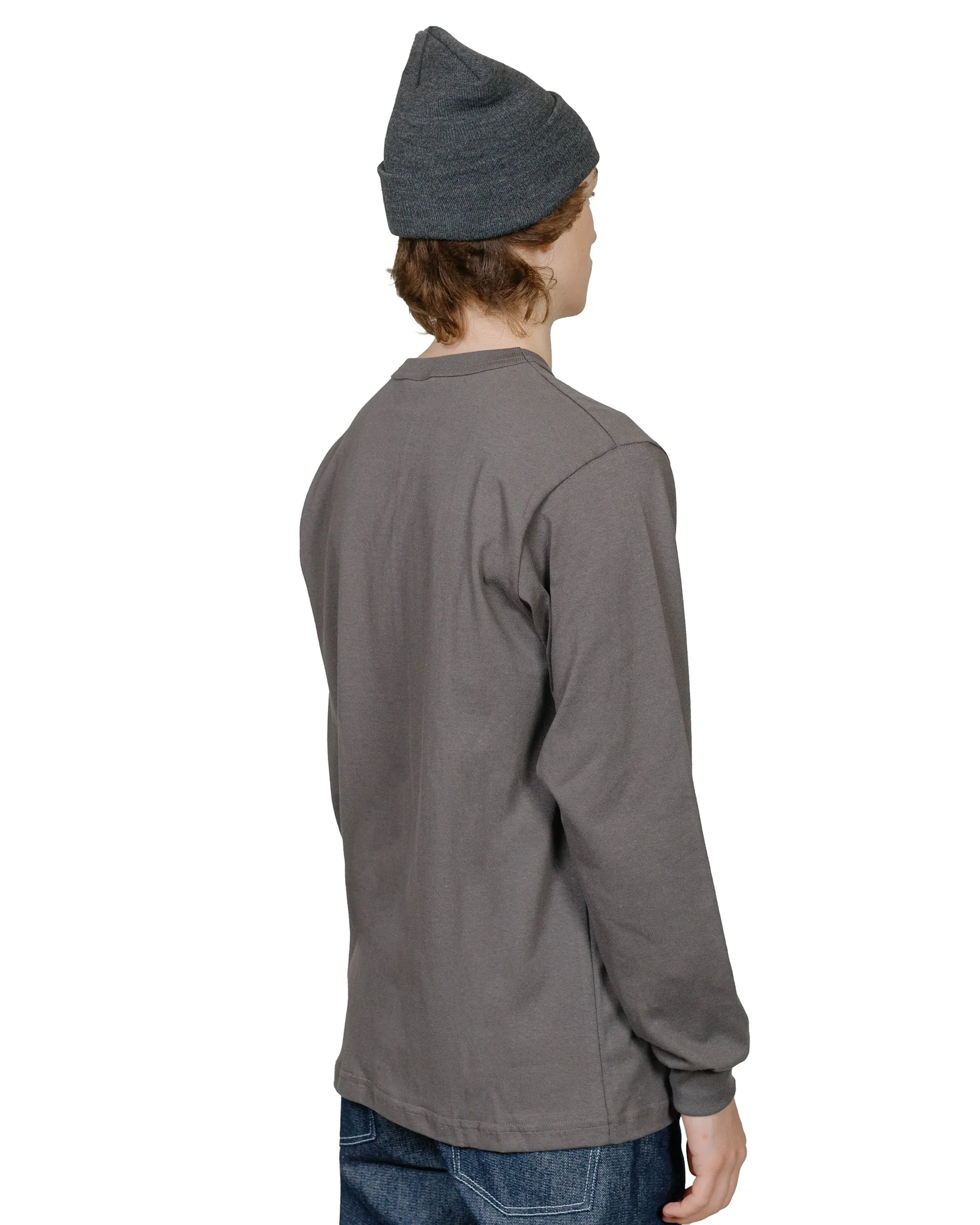 Randy's Garments Long-Sleeve Pocket Tee Grey