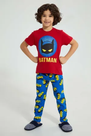 Red And Blue Batman Pyjama Set (Pack of 2)