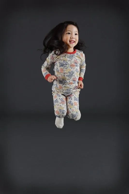 Red Garden Long Sleeve Pajama