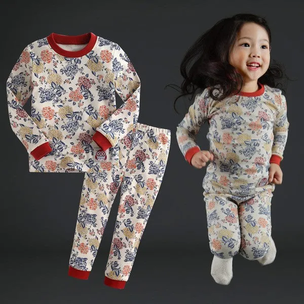 Red Garden Long Sleeve Pajama