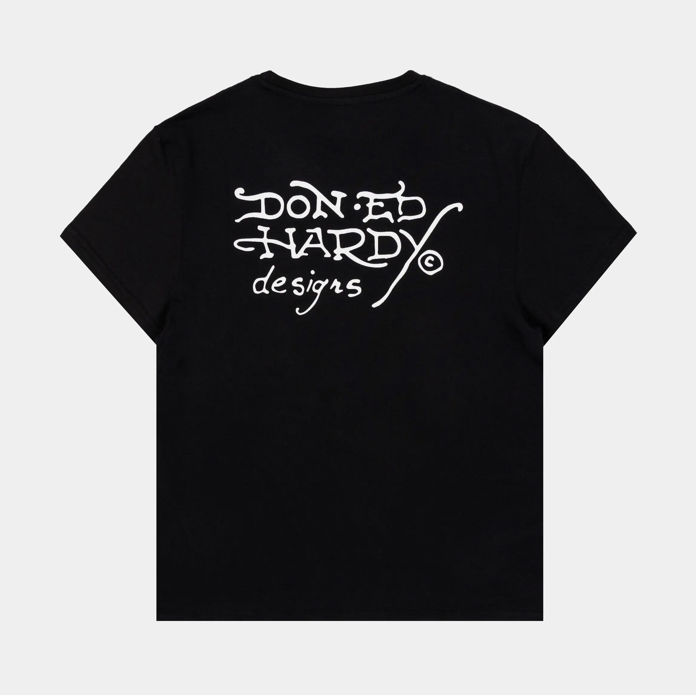Rhinestone Flame Mens Short Sleeve Shirt (Black/White)