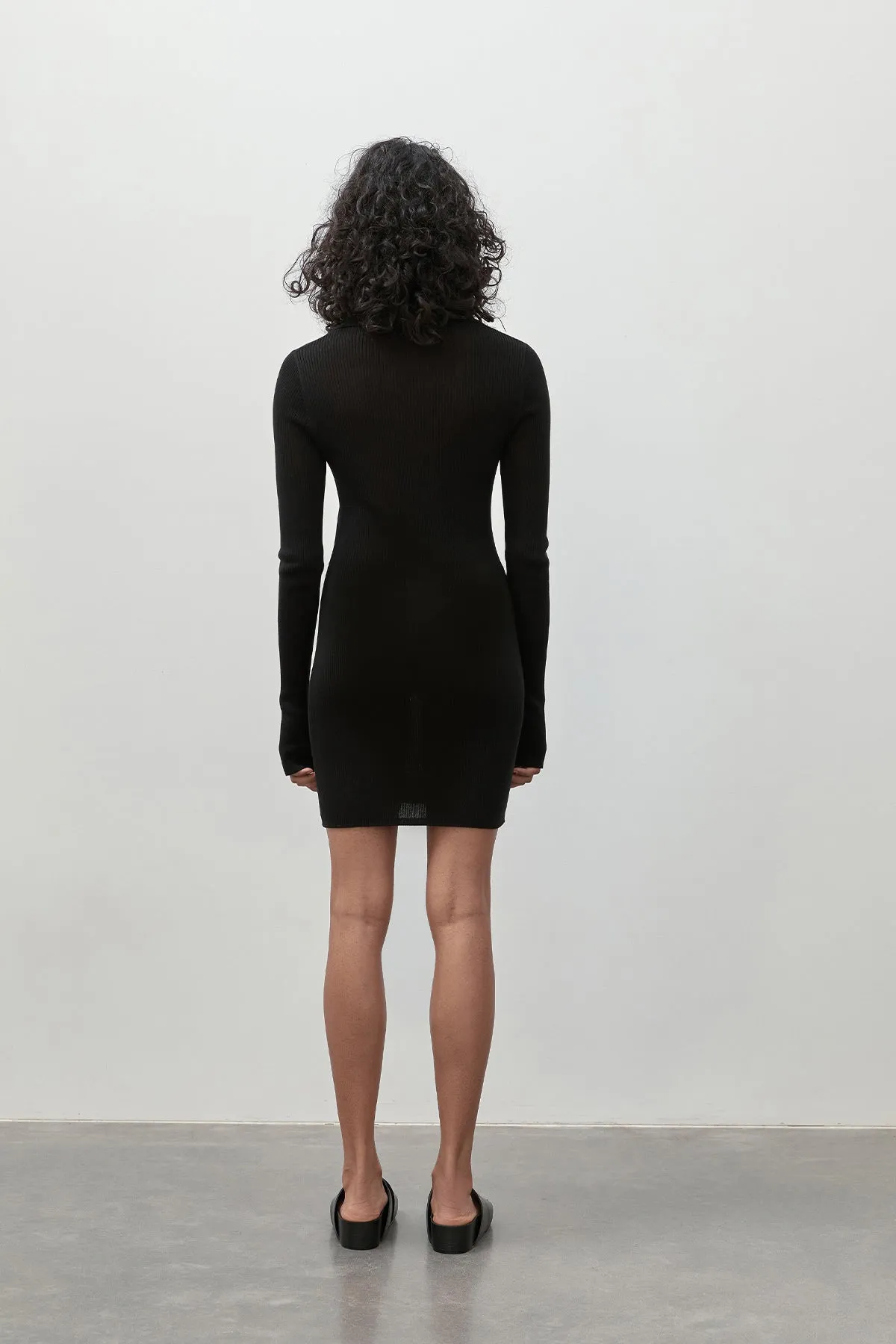 Rib Knit Polo Tunic