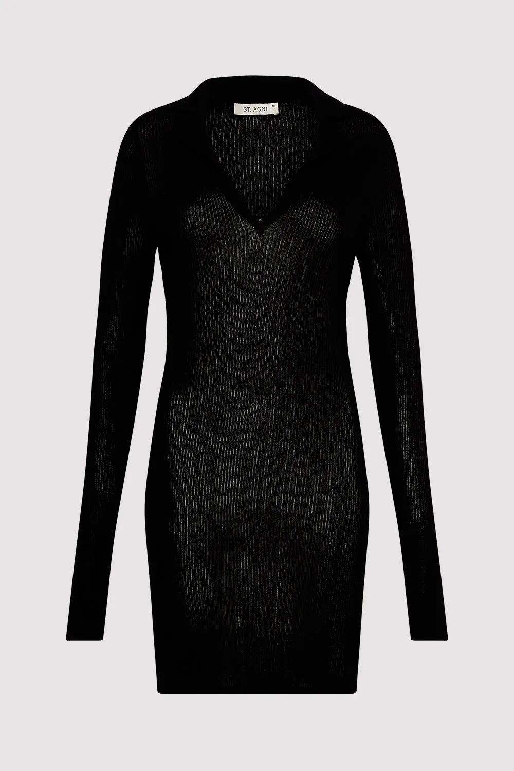 Rib Knit Polo Tunic